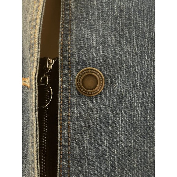 Denim & Co. Blue Jean Lined Relaxed Fit Jacket Coat - Size S - Picture 8 of 10